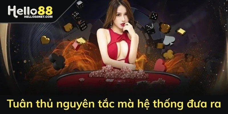 Tuân thủ nguyên tắc mà hệ thống đưa ra